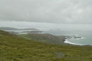 Harsh coastal landscape in western Ireland
